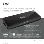 CLUB3D DOCKING STATION USB 3.0 3x USB 3.0 1xHDMI 1xDISPLAY PORT 1xDVI-I